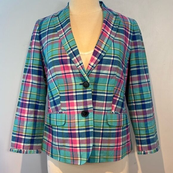 Talbots MADRAS Sunshine Blazer Double-Button Size 6 - Picture 3 of 14